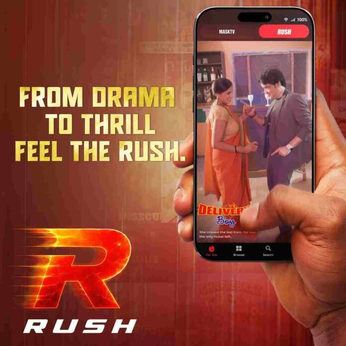 Rush Play short dramas, Mask TV content library, 150 vertical dramas, Delivery Boy drama, Beyond the Sash, binge-watch short series, licensed dramas